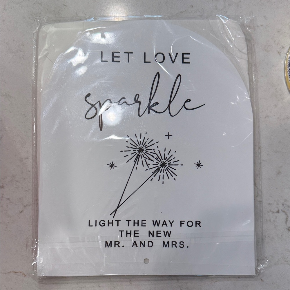 IKEA White 'Let Love Sparkle' Sign